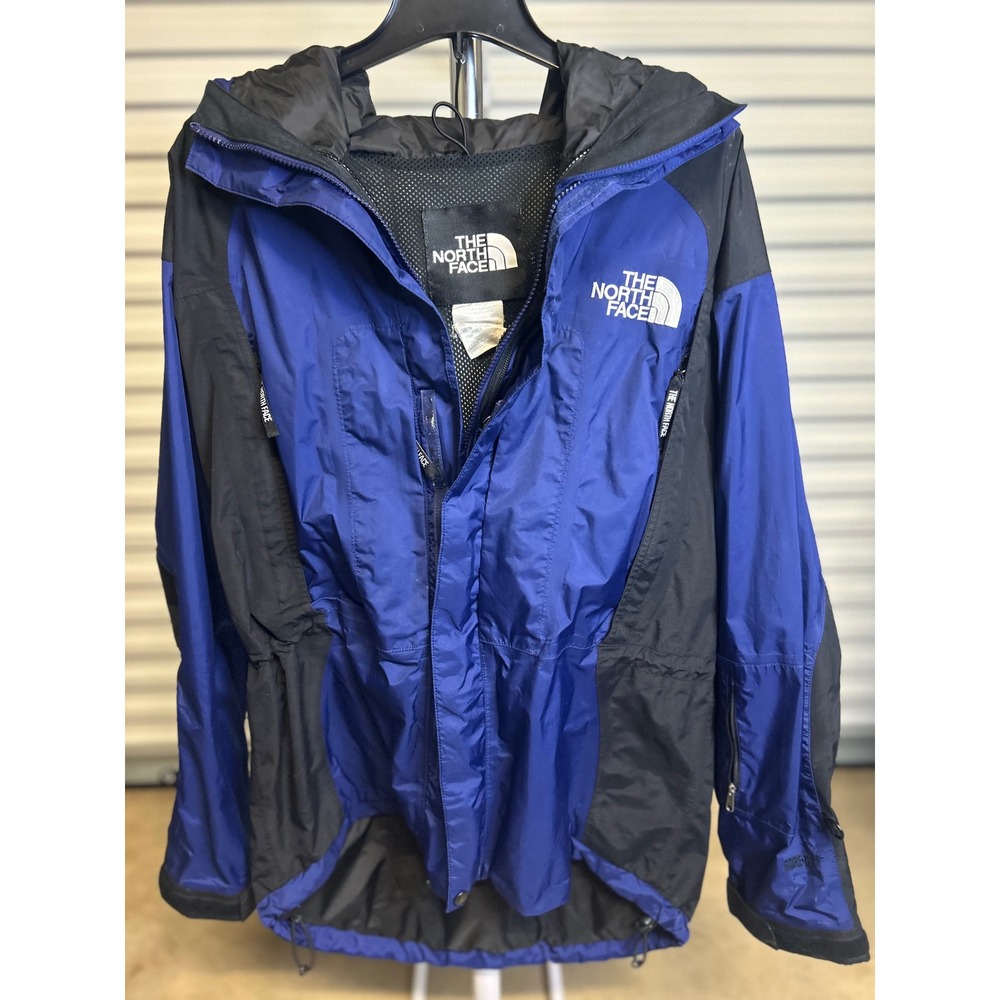 The North Face Jacket Mens Large Blue Mountain Light Gore-Tex Shell Hooded Coat